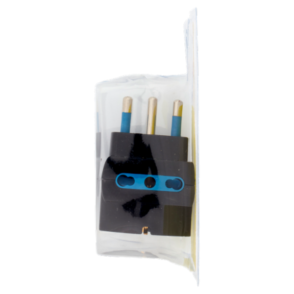 Selex Adattatore Pluristandard Spina 16A + 2 Prese Bivalenti + 1 Presa Tedesca Nero