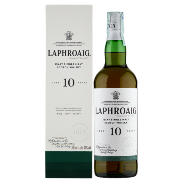 Laphroaig Aged 10 Years Islay Single Malt Scotch Whisky 700 ml