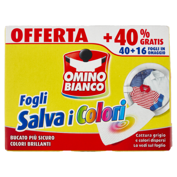 Omino Bianco Fogli Salva i Colori 56 pz