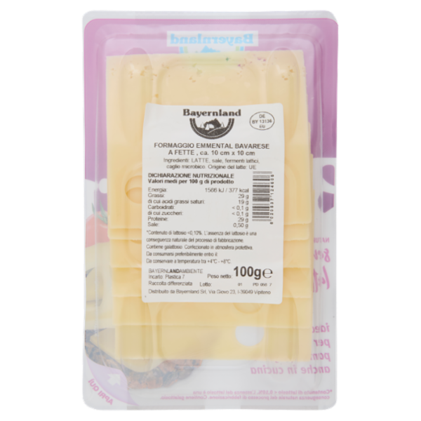 Bayernland emmental bavarese Formaggio a Fette 100 g