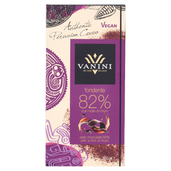Vanini fondente 82% con note di rhum 100 g
