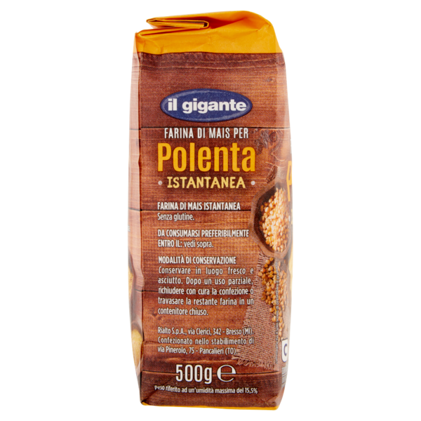 IL GIGANTE Farina di Mais per Polenta Istantanea 500 g