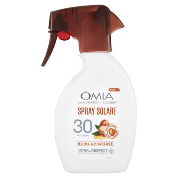 Omia Laboratori Ecobio Spray Solare 30 Alta Olio Vergine Argan del Marocco 200 ml