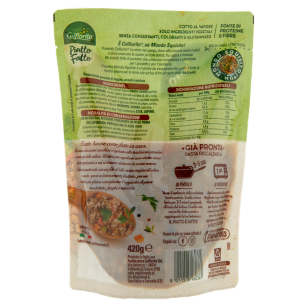 Colfiorito Piatto Fatto Lenticchie alla Umbra 420 g