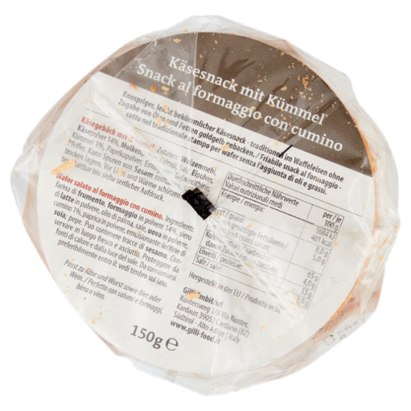 Gilli Snack al formaggio con cumino 150 g
