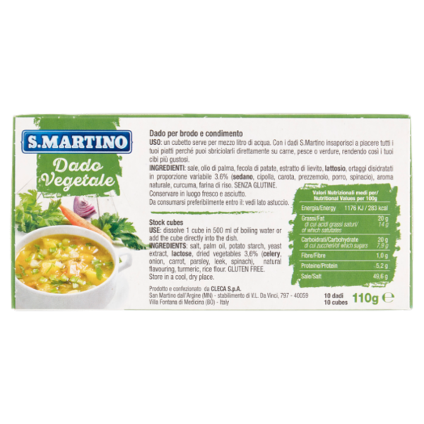 S.Martino Dado Vegetale 10 dadi 110 g