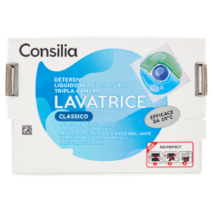 Consilia Detersivo Per Lavatrice Liquido Concentrato Classico 24 Capsule Idrosolubili 336 Ml