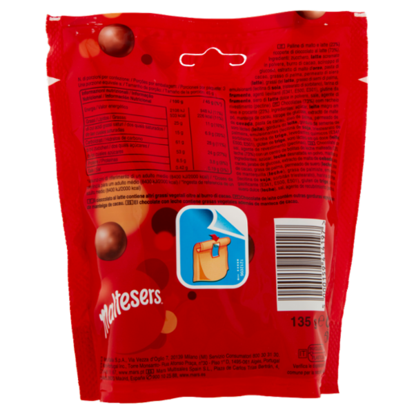Maltesers Snack Praline al Malto e Cioccolato al Latte 135 g
