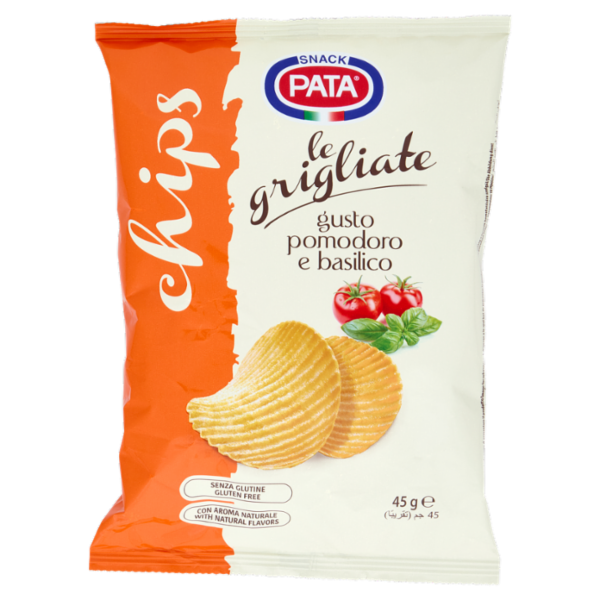Pata chips le grigliate gusto pomodoro e basilico 45 g