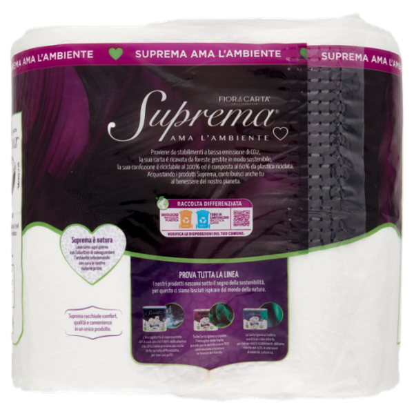 Fior di Carta Lifestyle Suprema Carta Igienica Delicata ed Elegante 3 veli 4 pz