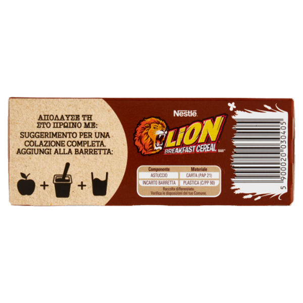 LION Barrette di Cereali Integrali con Cioccolato e Caramello, 6 pezzi da 25 g (150 g)