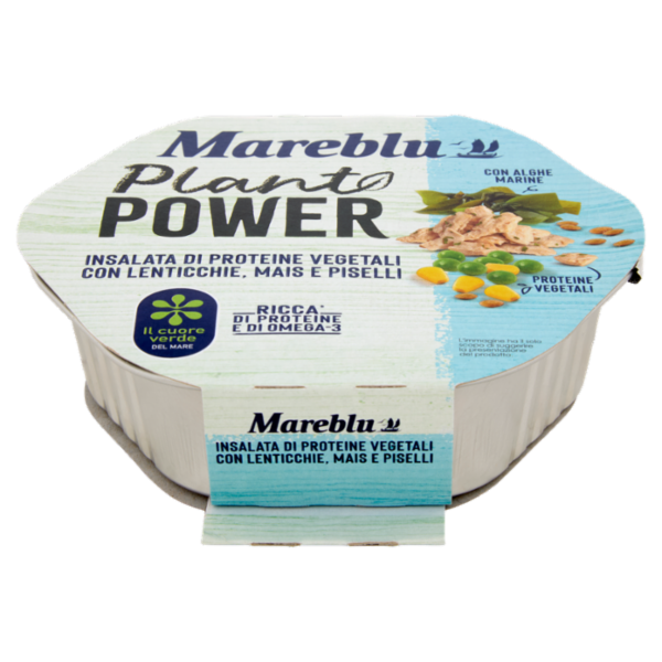 Mareblu Plant Power Insalata di Proteine Vegetali con Lenticchie, Mais e Piselli 220 g