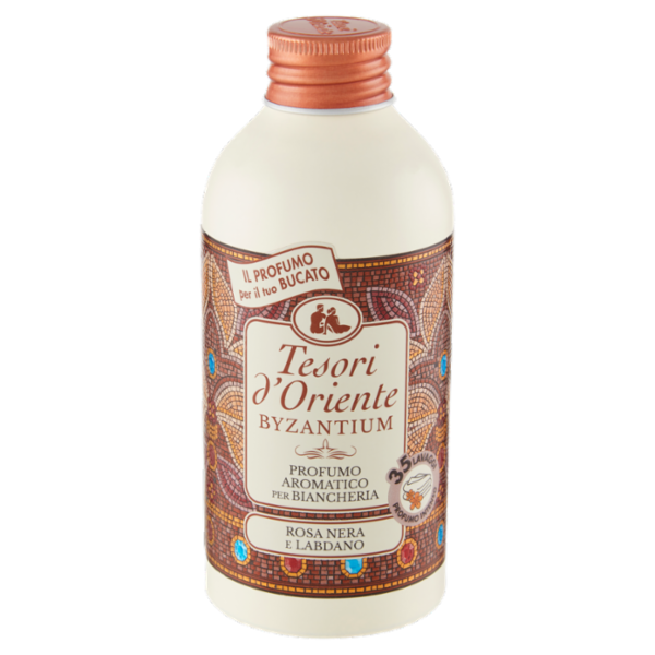 Tesori d'Oriente Byzantium Profumo Aromatico per Biancheria Rosa Nera e Labdano 250 ml