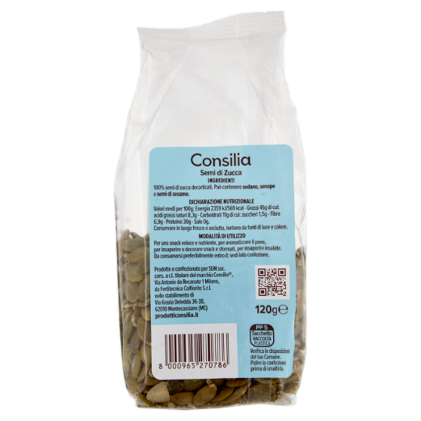 Consilia Semi di Zucca Decorticati 120 g