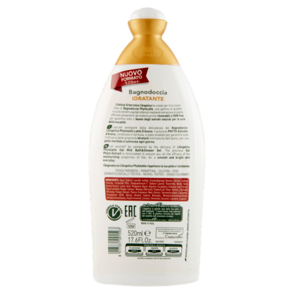 L'Angelica Phyto Latte Bagnodoccia Latte d'Avena Idratante 520 ml