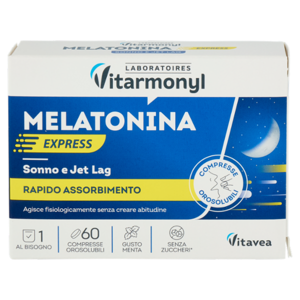 Laboratoires Vitarmonyl Melatonina Express 60 Compresse Orosolubili 4,8 g