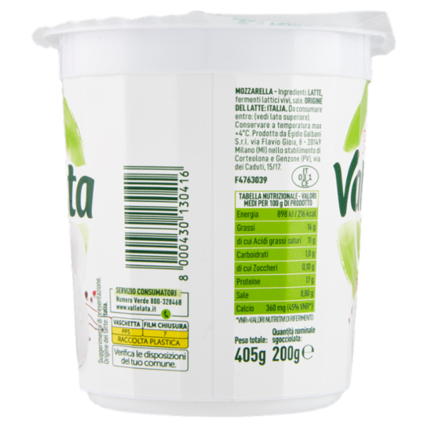 Vallelata Fior di Latte 200 g