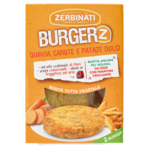 Zerbinati Burger'Z Quinoa, Carote e Patate Dolci 2 x 80 g