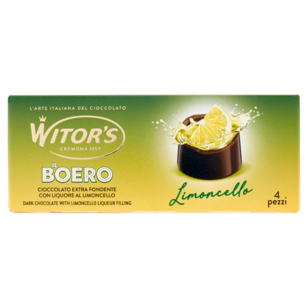 Witor's il Boero Limoncello Cioccolato Extra Fondente con Liquore al Limoncello 50 g