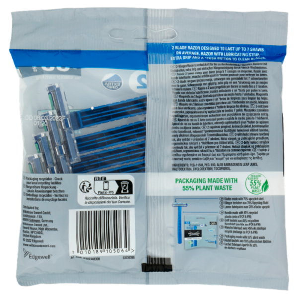 Wilkinson Sword Rasoio usa&getta Extra Essential 2 Precision x5