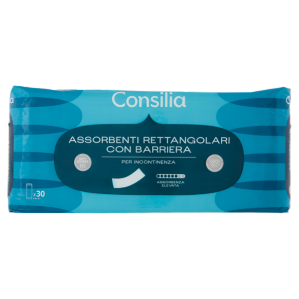 Consilia Assorbenti per Incontinenza Rettangolari con Barriera 30 pezzi