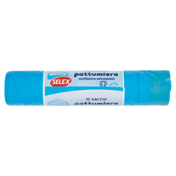 Selex Casa Bella Sacchi Pattumiera Blu Profumati con Maniglie Cm 50X60 15 pezzi
