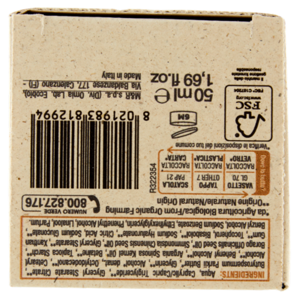 Omia Laboratori Ecobio Crema Viso Antirughe argan del Marocco 50 ml