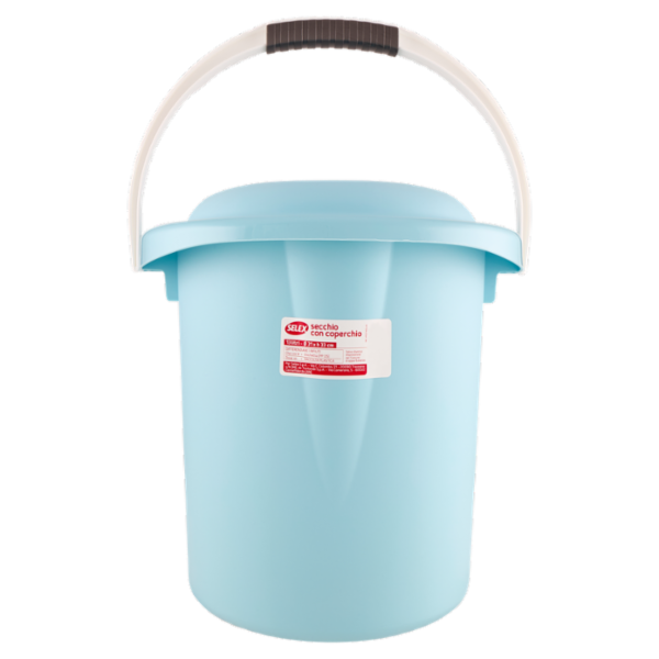 Selex Secchio Con Coperchio Diametro 31 cm Azzurro 13 L