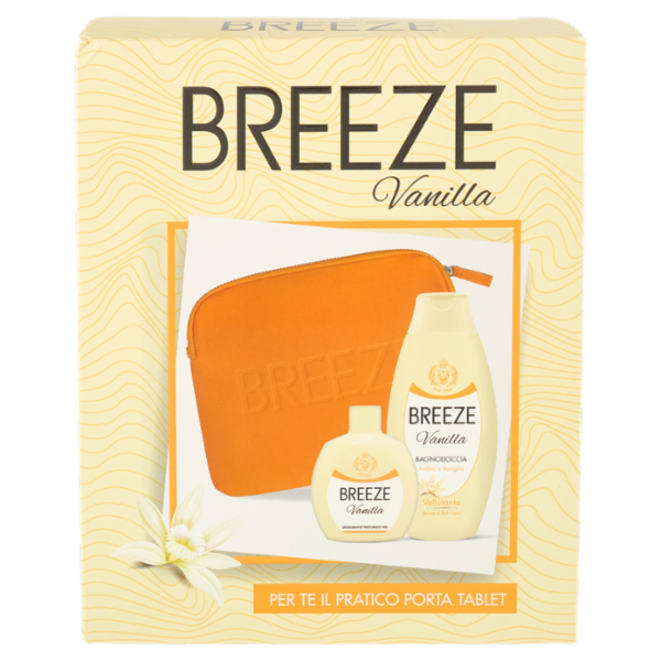 Breeze Vanilla Deodorante Squeeze 100 mL + Bagnodoccia 400 mL + Porta Tablet