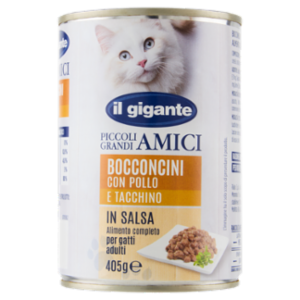 IL GIGANTE Piccoli Grandi Amici Bocconcini Con Pollo e Tacchino In Salsa 405 g