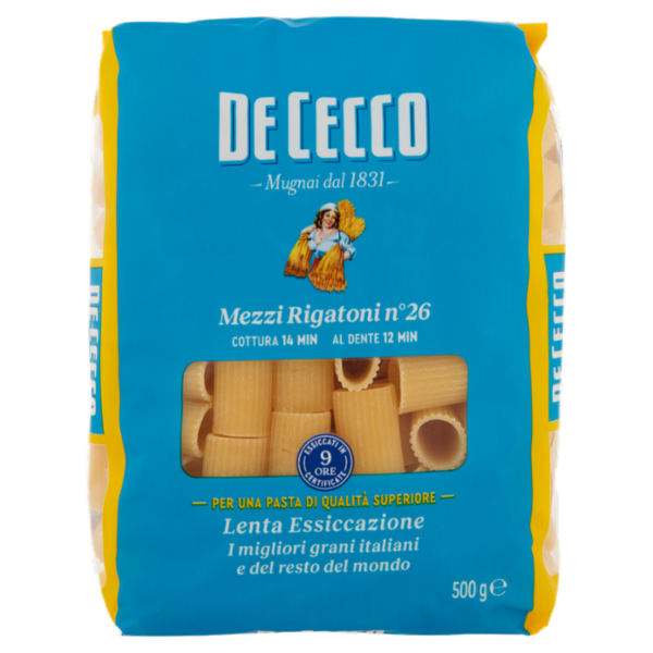 De Cecco Mezzi Rigatoni n°26 500 g