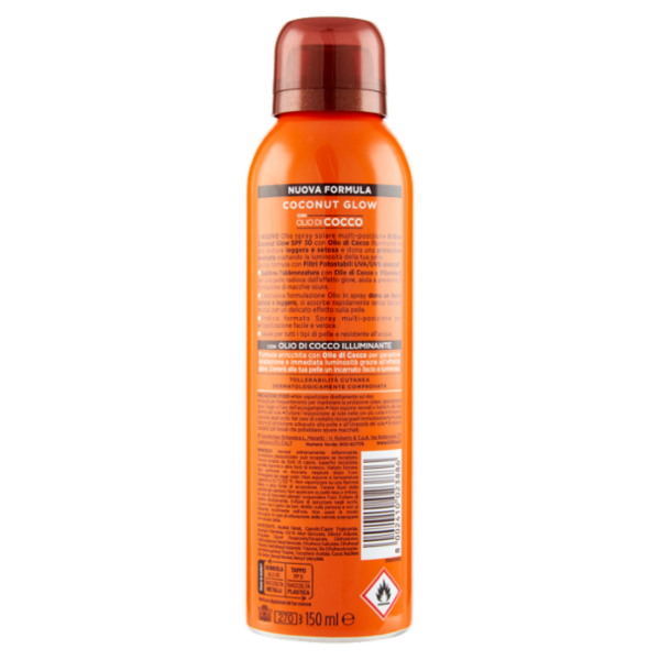 Bilboa Coconut Glow Olio Spray 30 Alta con Olio di Cocco Illuminante 150 ml
