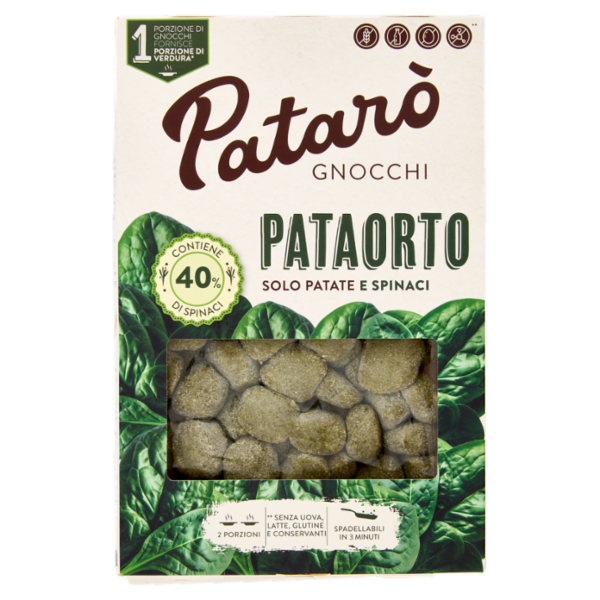 Patarò Gnocchi Pataorto Solo Patate e Spinaci 400 g