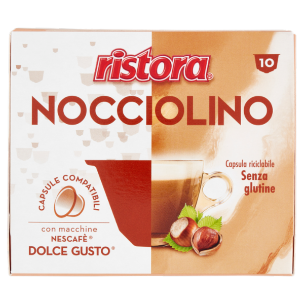 ristora Nocciolino Capsule Compatibili con macchine Nescafè Dolce Gusto 10 x 14 g