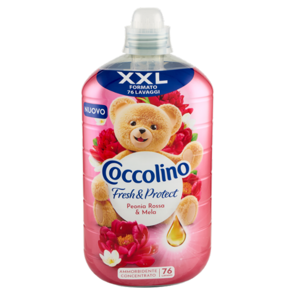 Coccolino Ammorbidente Concentrato Fresh & Protect Peonia Rossa & Mela 76 Lavaggi 1750 ml