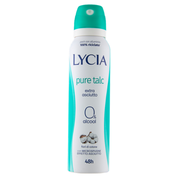Lycia pure talc fiori di cotone deo spray 150 ml