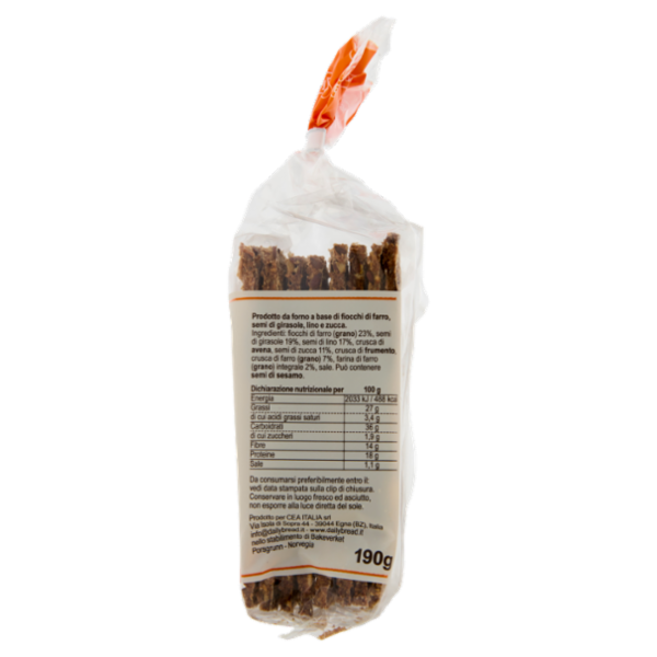 DailyBread Gallette Tipiche Novergesi Farro, Semi di Girasole, Lino e Zucca 190 g