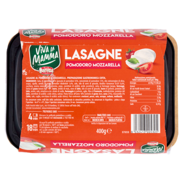 Viva la Mamma Lasagne Pomodoro Mozzarella 400 g