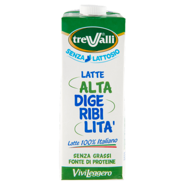 treValli Latte Alta Digeribilità Senza Grassi Vivi Leggero 1000 ml