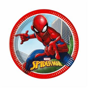 8 Piatti Diametro 23 Cm Spiderman Crime