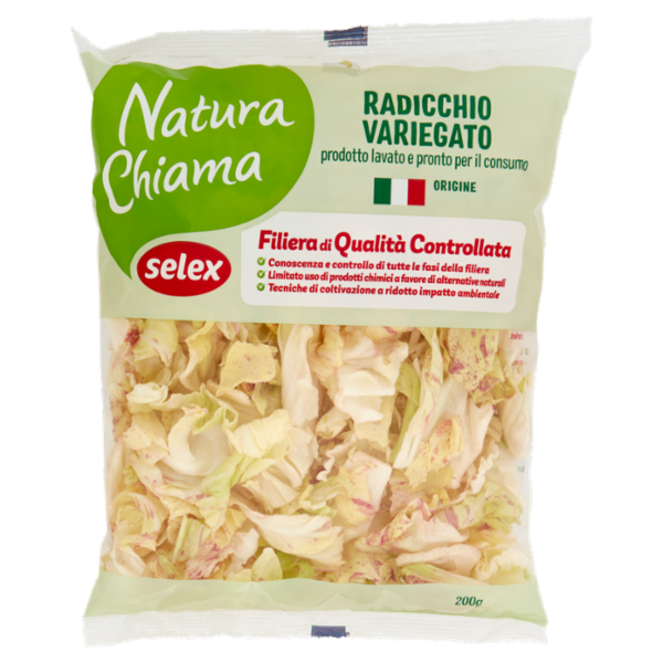 Selex Natura Chiama Radicchio Variegato Lavato e Pronto per il Consumo 200 g