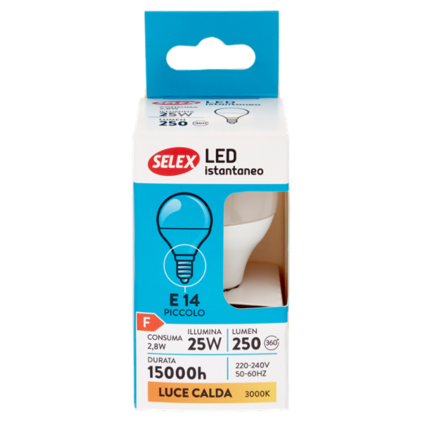 Selex Lampadina Led Sfera E14 3W Luce Calda