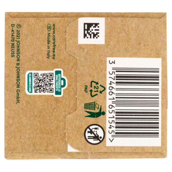 Carefree 100% Organic Cotton Topsheet Long Salvaslip 24 pz