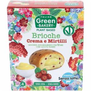 Fraccaro Brioche Plant Based Crema e Mirtilli 4 Pezzi 180g
