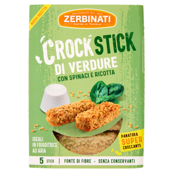 Zerbinati CrockStick di Verdure con Spinaci e Ricotta 5 Stick 160 g