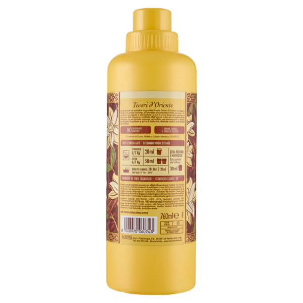 Tesori d'Oriente Ammorbidente Aromatico Vaniglia e Zenzero 760 ml