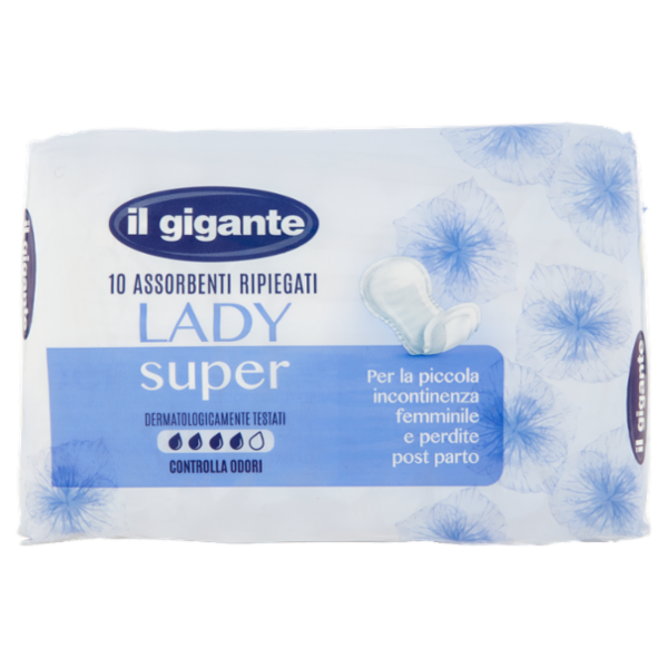 IL GIGANTE Assorbenti Ripiegati Lady super 10 pz