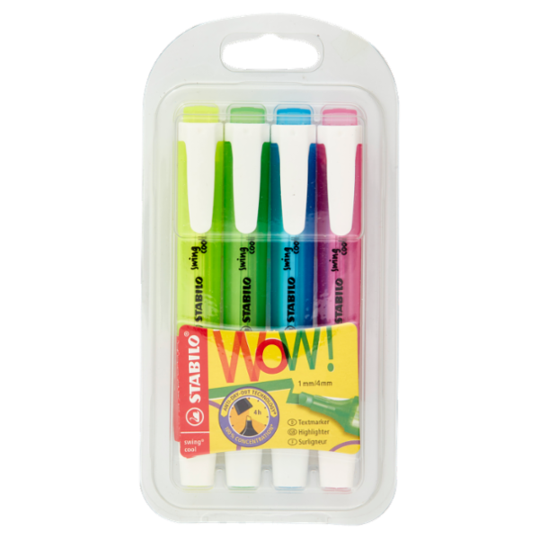 STABILO swing cool evidenziatore - astuccio da 4 pz.