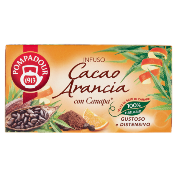 Pompadour Infuso Cacao Arancia con Canapa* 20 x 1,8 g