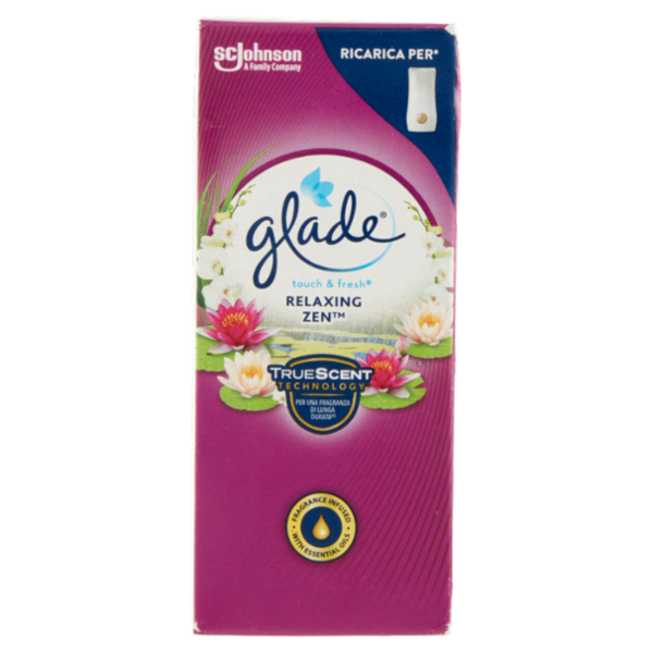 Glade Touch&Fresh Ricarica, Profumatore per Ambienti, Fragranza Relaxing Zen 10ml